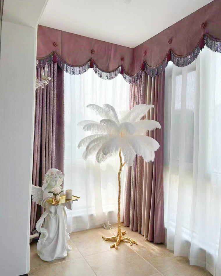 Olverai Feather Palm Tree Floor Lamp