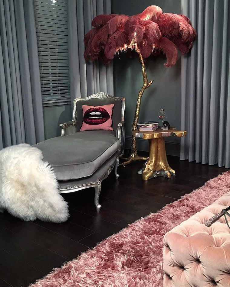 Olverai Feather Palm Tree Floor Lamp