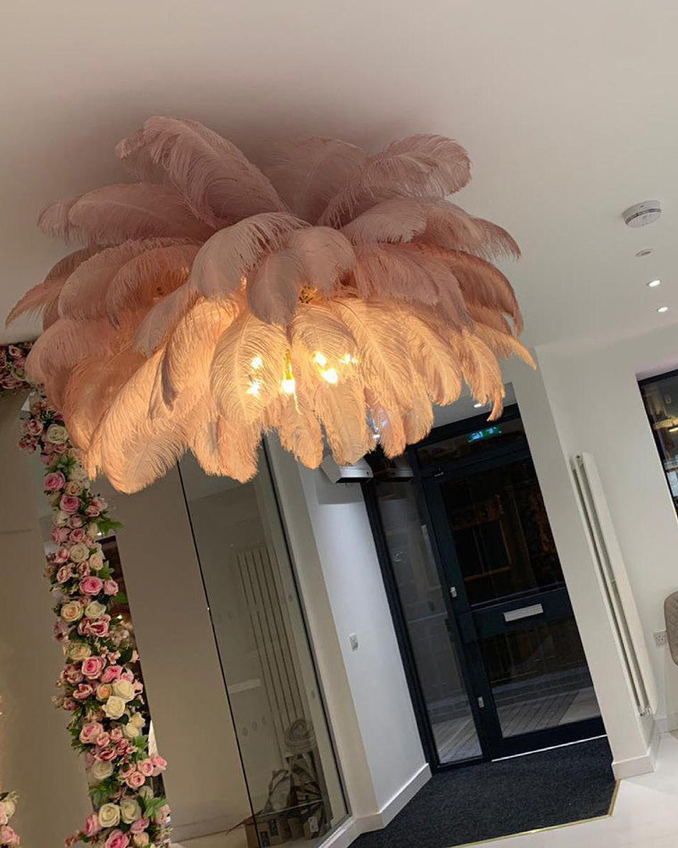 Olverai Feather Palm Tree Floor Lamp