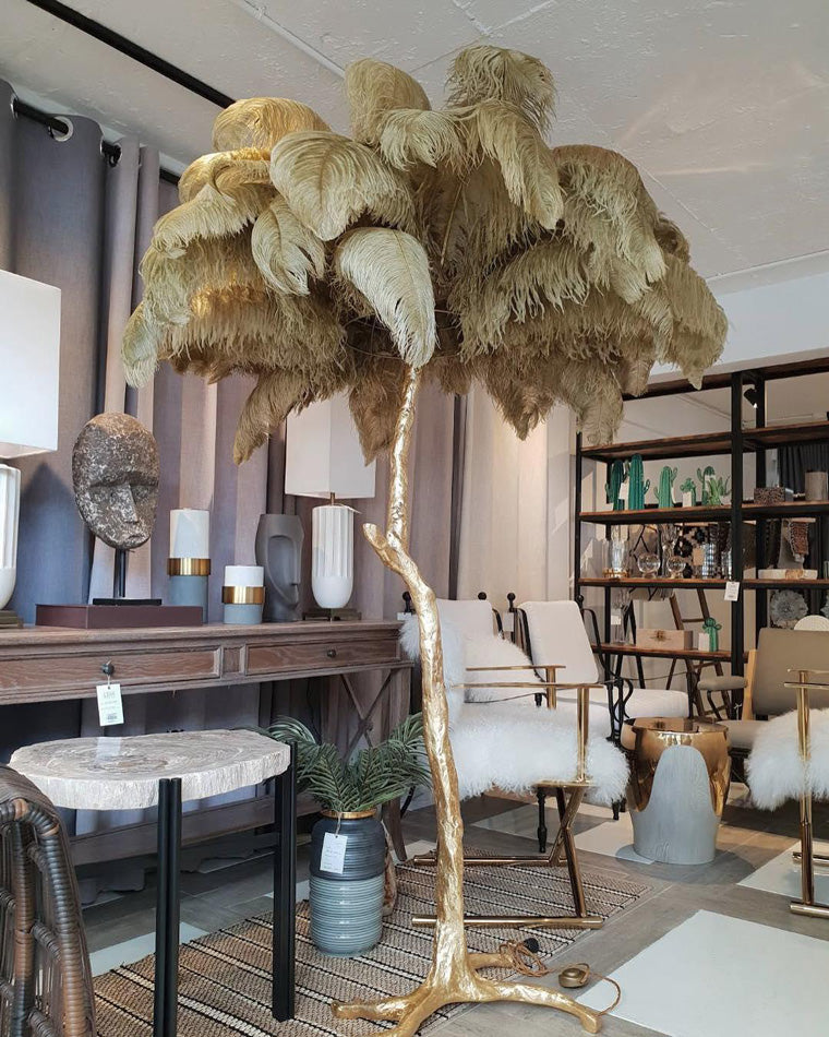Olverai Feather Palm Tree Floor Lamp