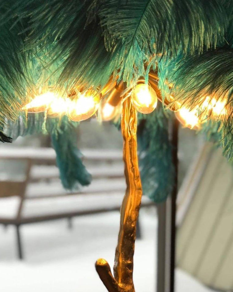 Olverai Feather Palm Tree Floor Lamp
