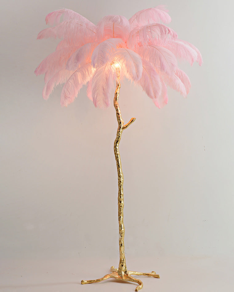 Olverai Feather Palm Tree Floor Lamp