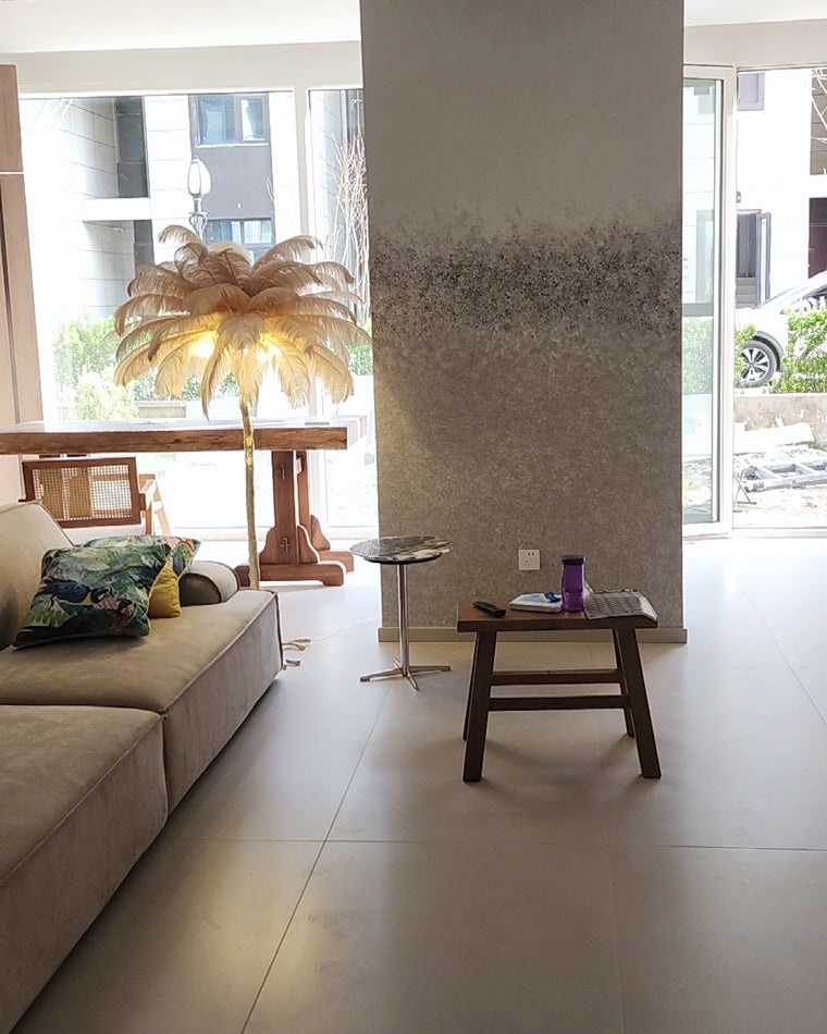 Olverai Feather Palm Tree Floor Lamp