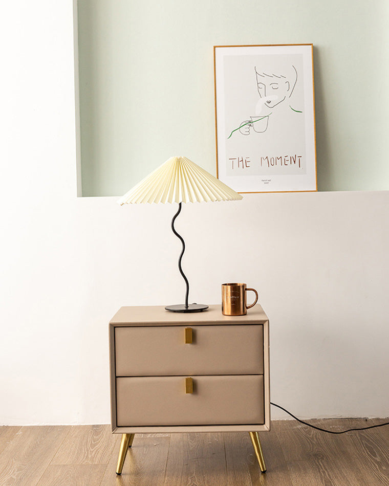Olverai Pleated Squiggle Floor Lamp