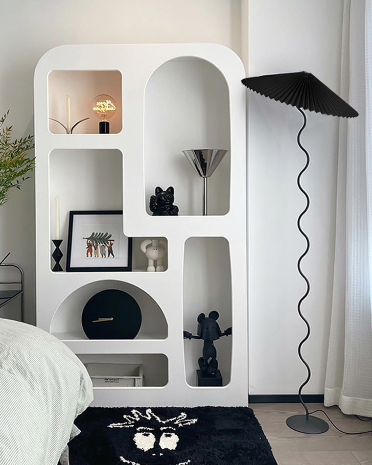Olverai Pleated Squiggle Floor Lamp