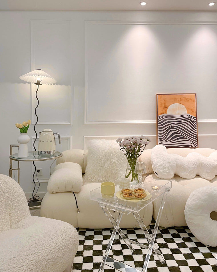Olverai Pleated Squiggle Floor Lamp