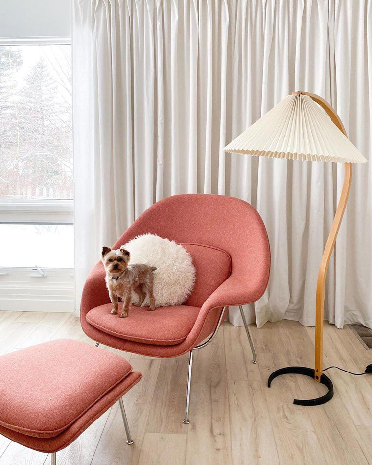 Olverai Pleated Gooseneck Floor Lamp