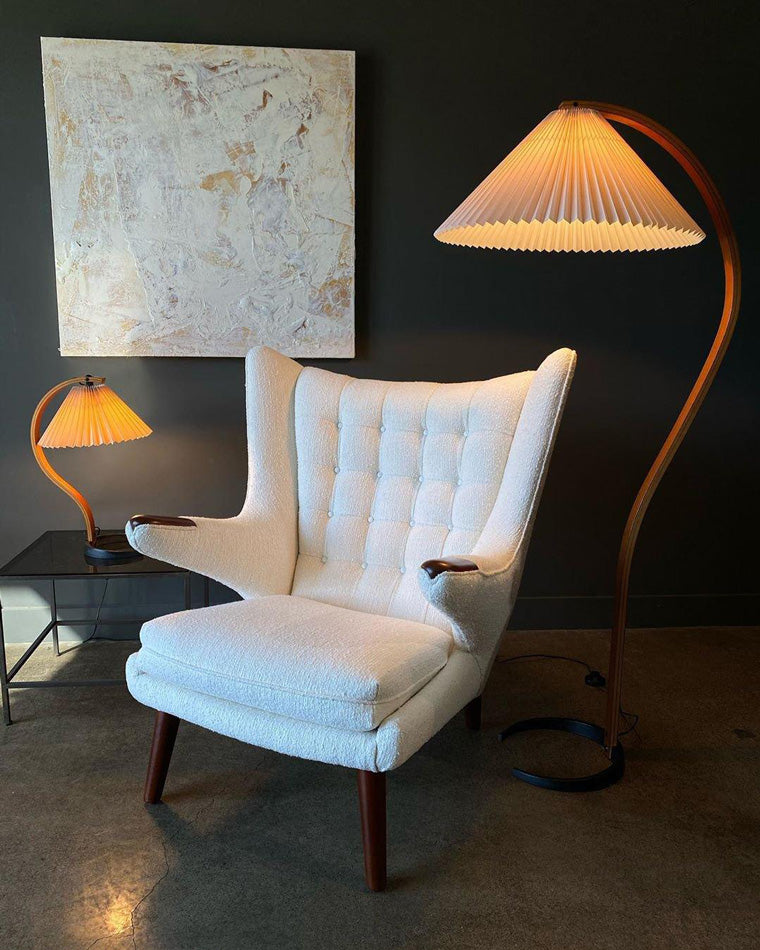 Olverai Pleated Gooseneck Floor Lamp