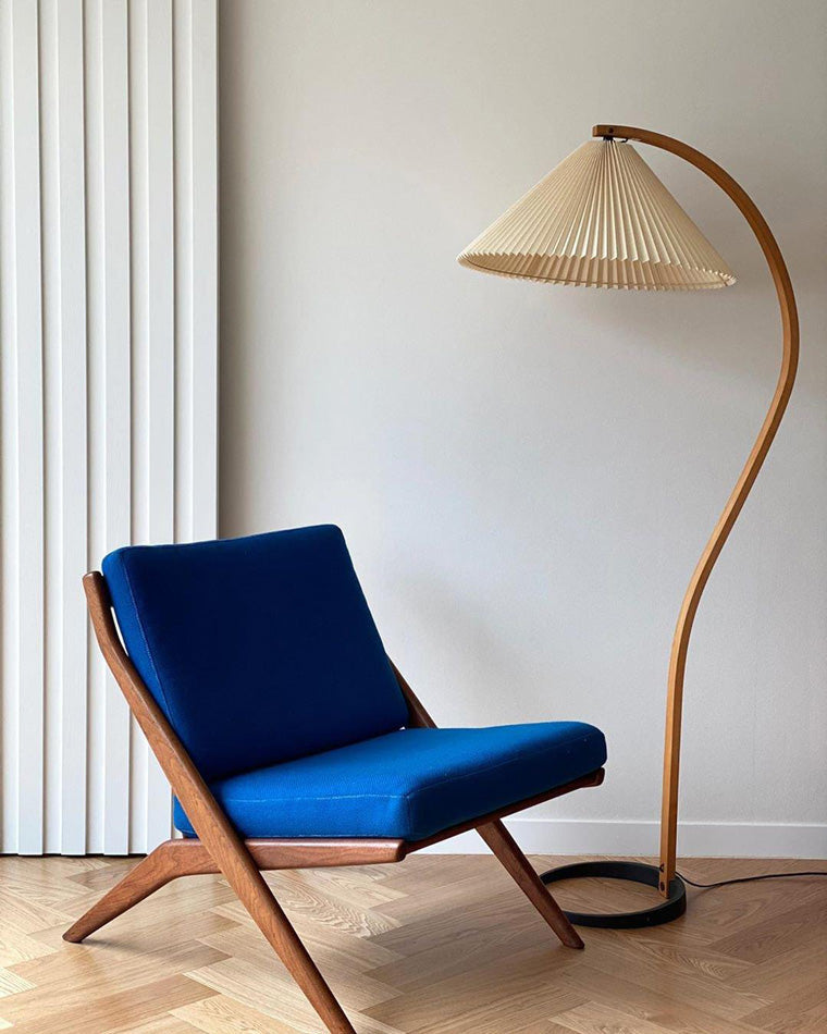 Olverai Pleated Gooseneck Floor Lamp