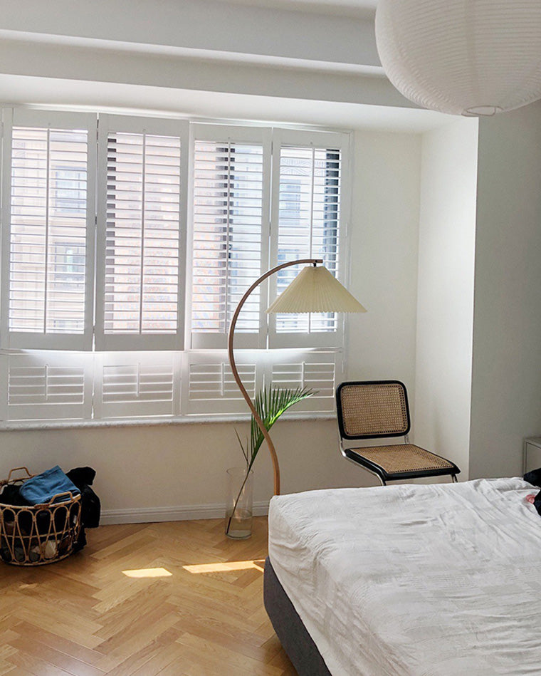 Olverai Pleated Gooseneck Floor Lamp