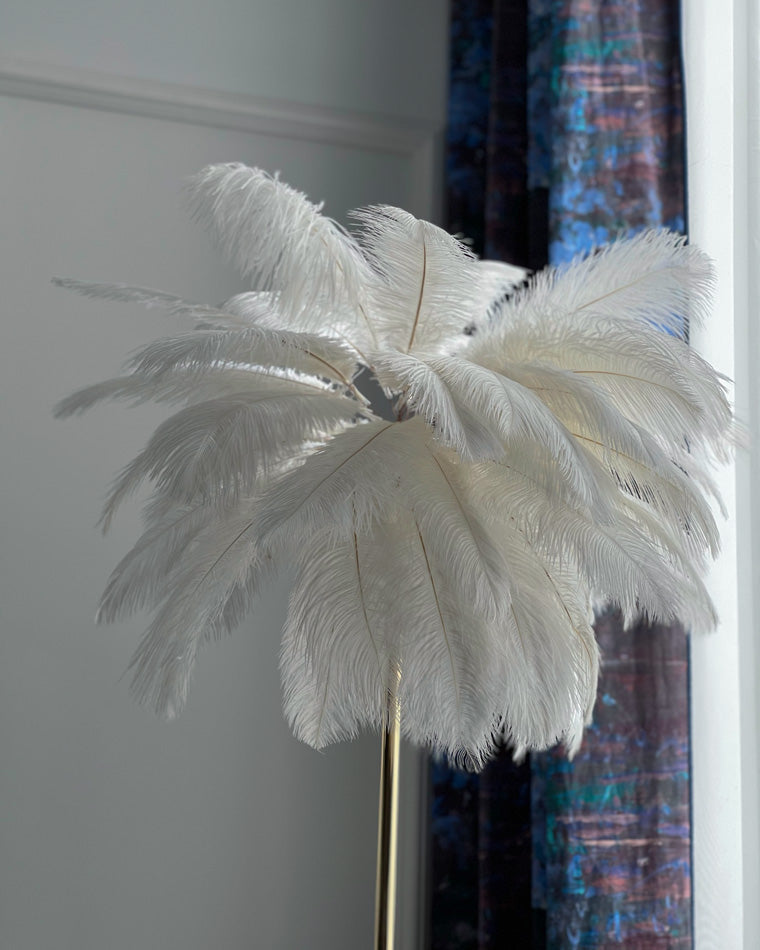 Olverai Feather Palm Tree Floor Lamp with Tray