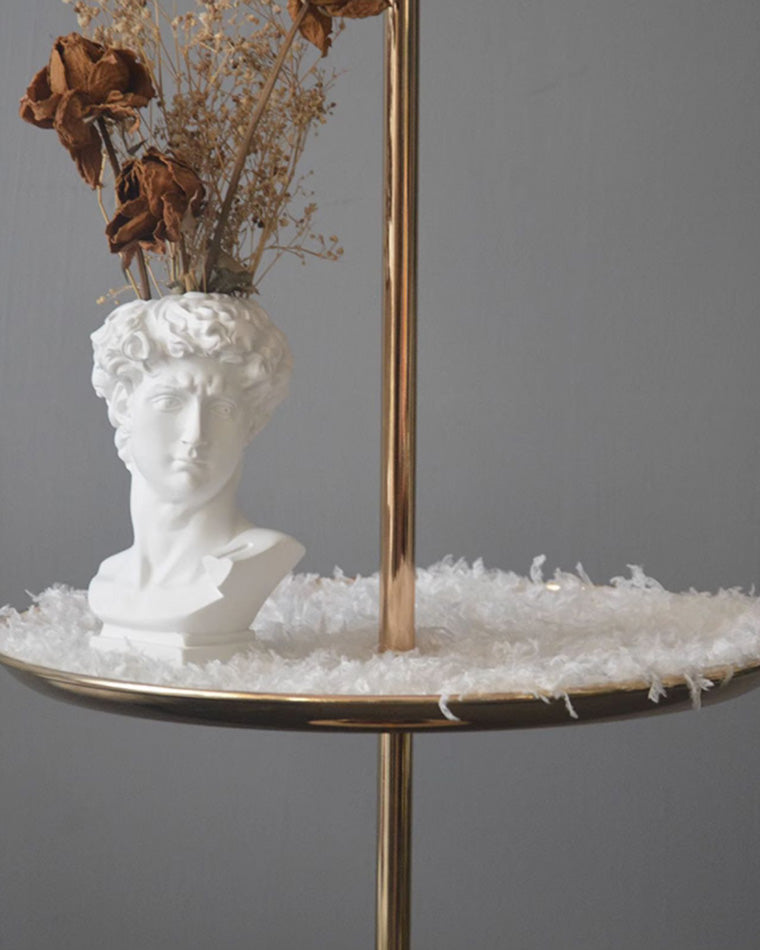 Olverai Feather Palm Tree Floor Lamp with Tray