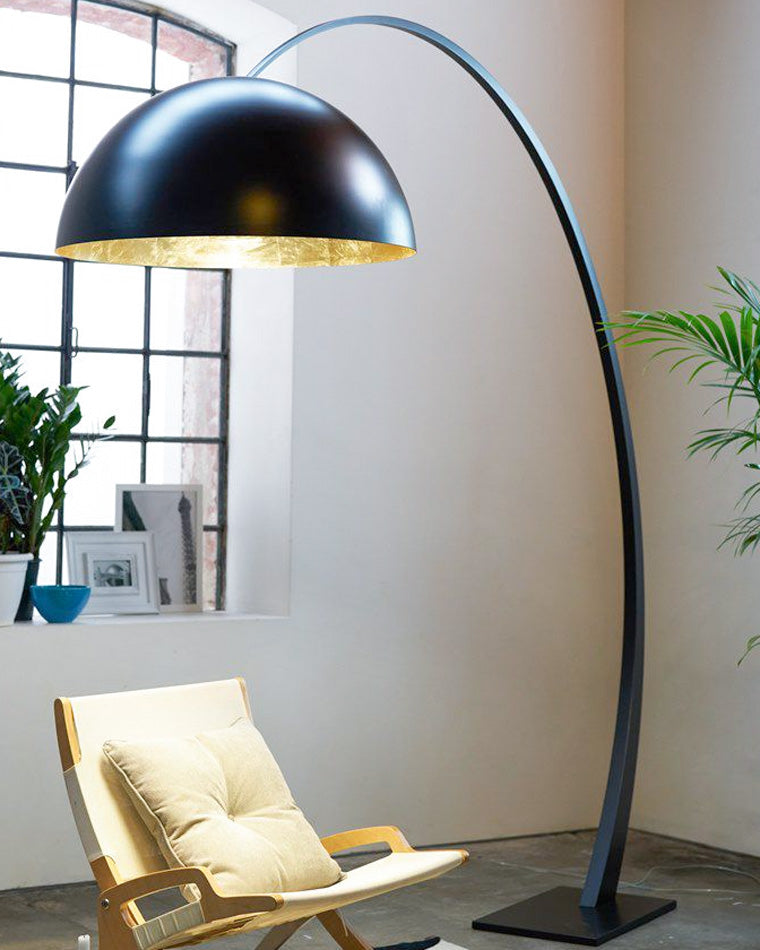 Olverai Dome Arc Floor Lamp over Couch