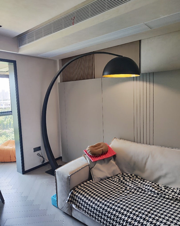 Olverai Dome Arc Floor Lamp over Couch