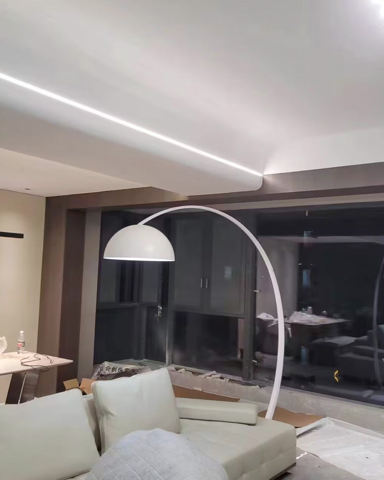 Olverai Dome Arc Floor Lamp over Couch