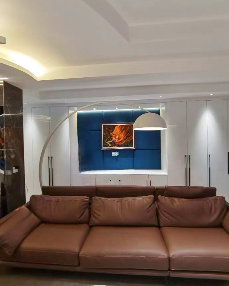 Olverai Dome Arc Floor Lamp over Couch