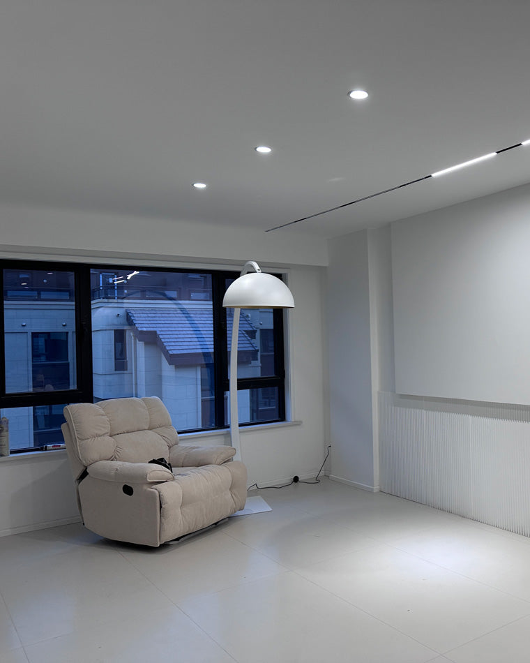 Olverai Dome Arc Floor Lamp over Couch