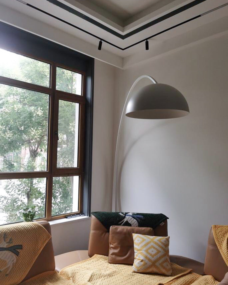 Olverai Dome Arc Floor Lamp over Couch