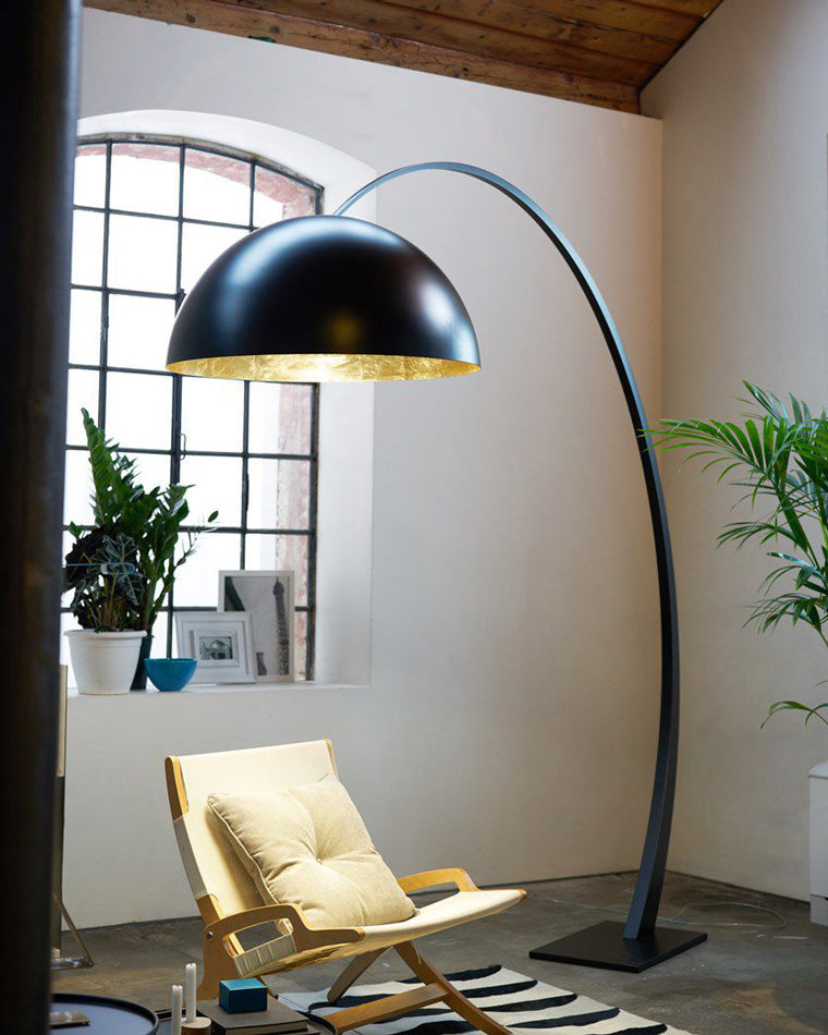 Olverai Dome Arc Floor Lamp over Couch