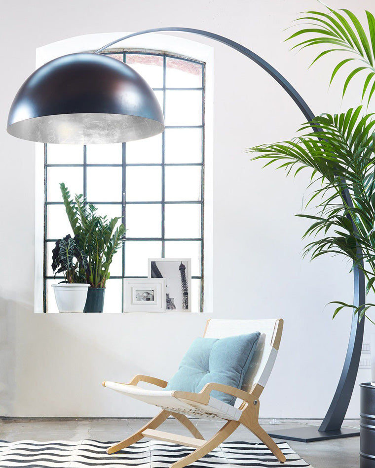 Olverai Dome Arc Floor Lamp over Couch