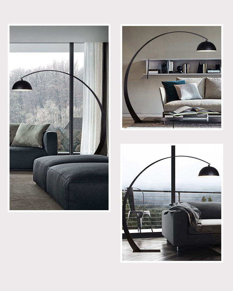 Olverai Dome Arc Floor Lamp over Couch