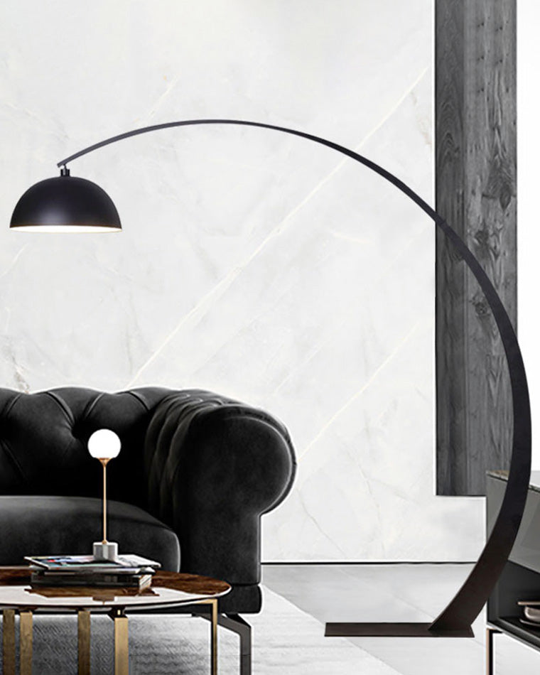Olverai Dome Arc Floor Lamp over Couch