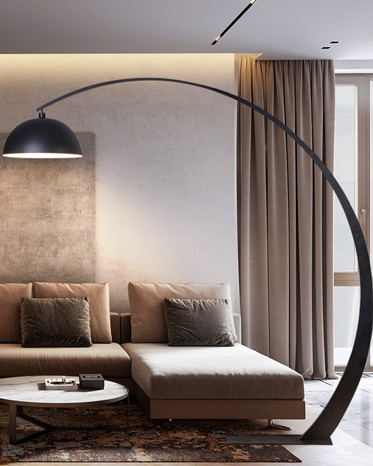Olverai Dome Arc Floor Lamp over Couch