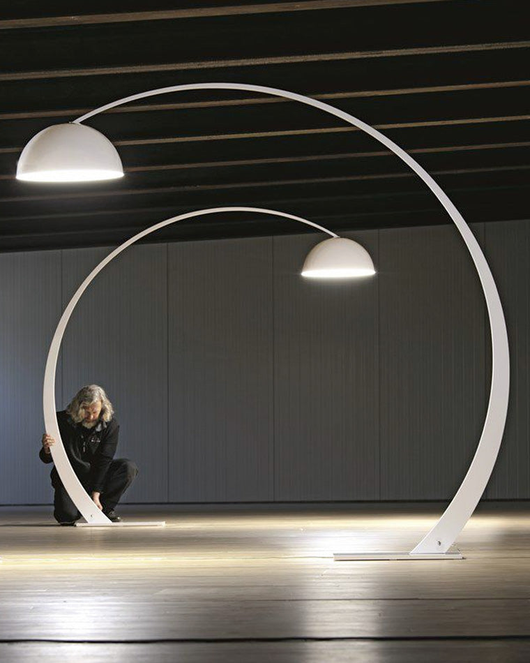 Olverai Dome Arc Floor Lamp over Couch