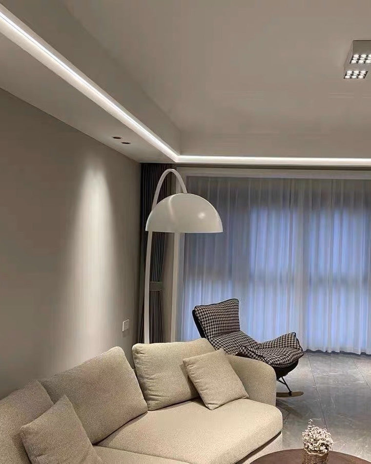 Olverai Dome Arc Floor Lamp over Couch