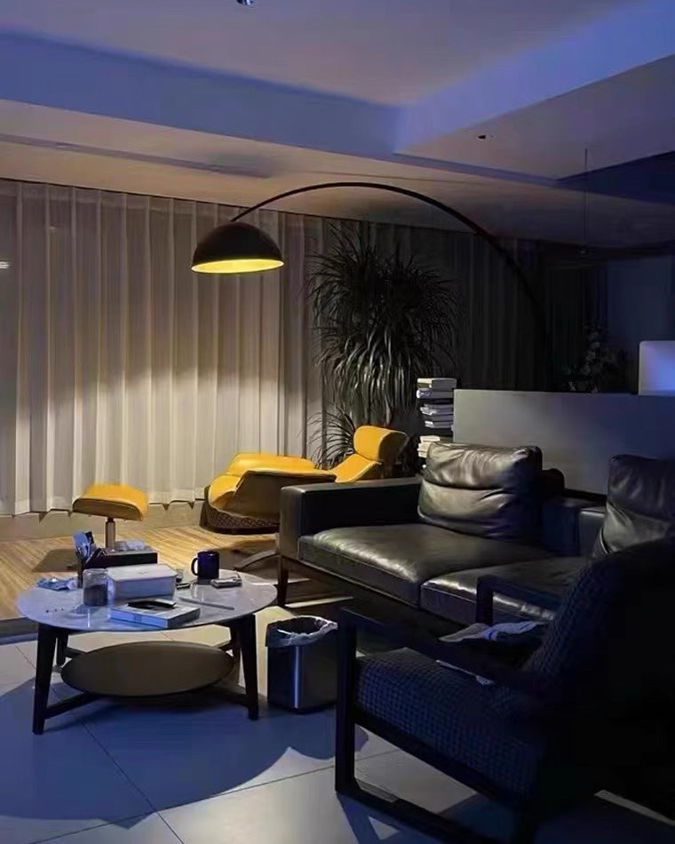 Olverai Dome Arc Floor Lamp over Couch