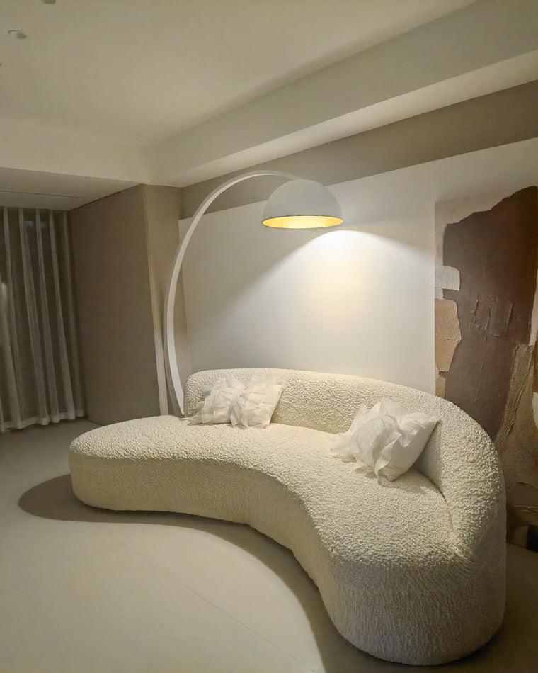 Olverai Dome Arc Floor Lamp over Couch