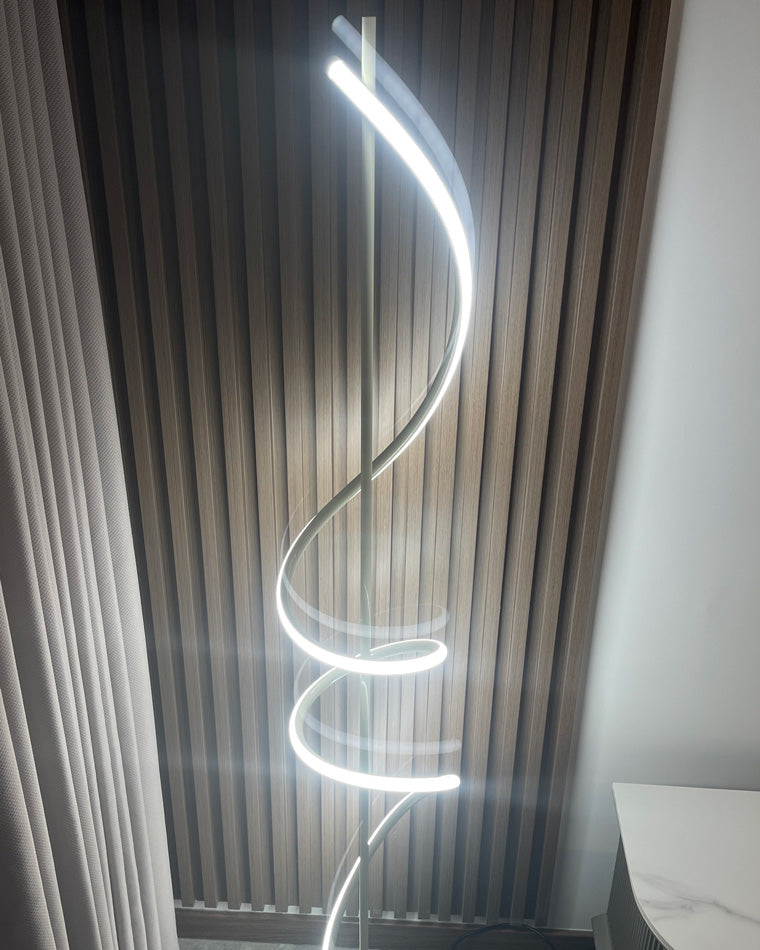 Olverai Dimmable Spiral Floor Lamp