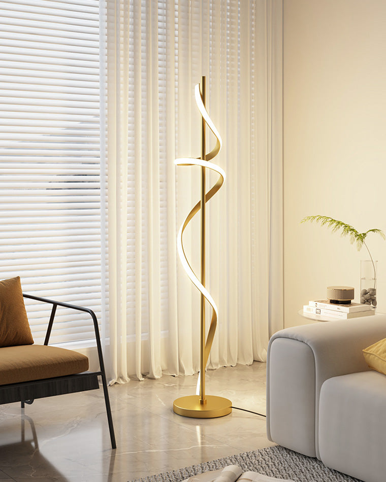 Olverai Dimmable Spiral Floor Lamp
