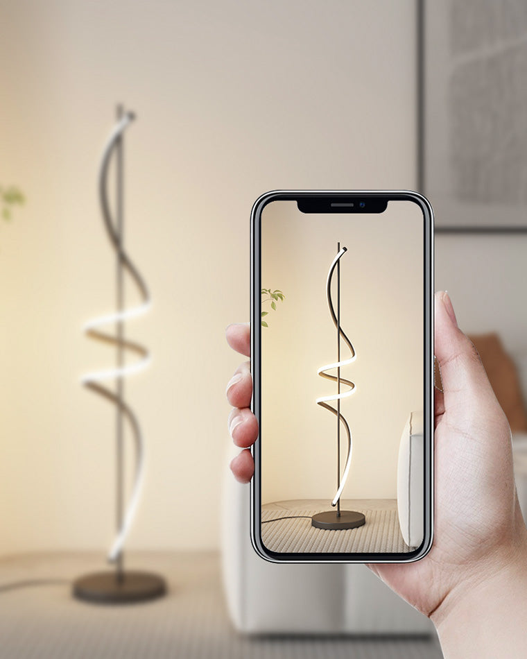 Olverai Dimmable Spiral Floor Lamp