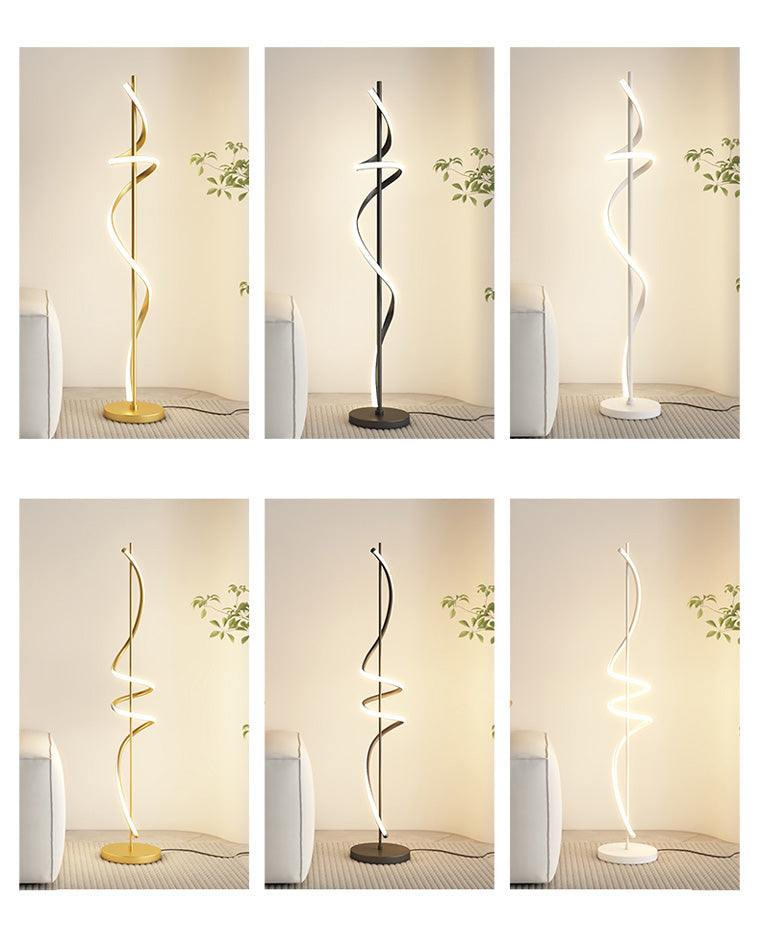 Olverai Dimmable Spiral Floor Lamp