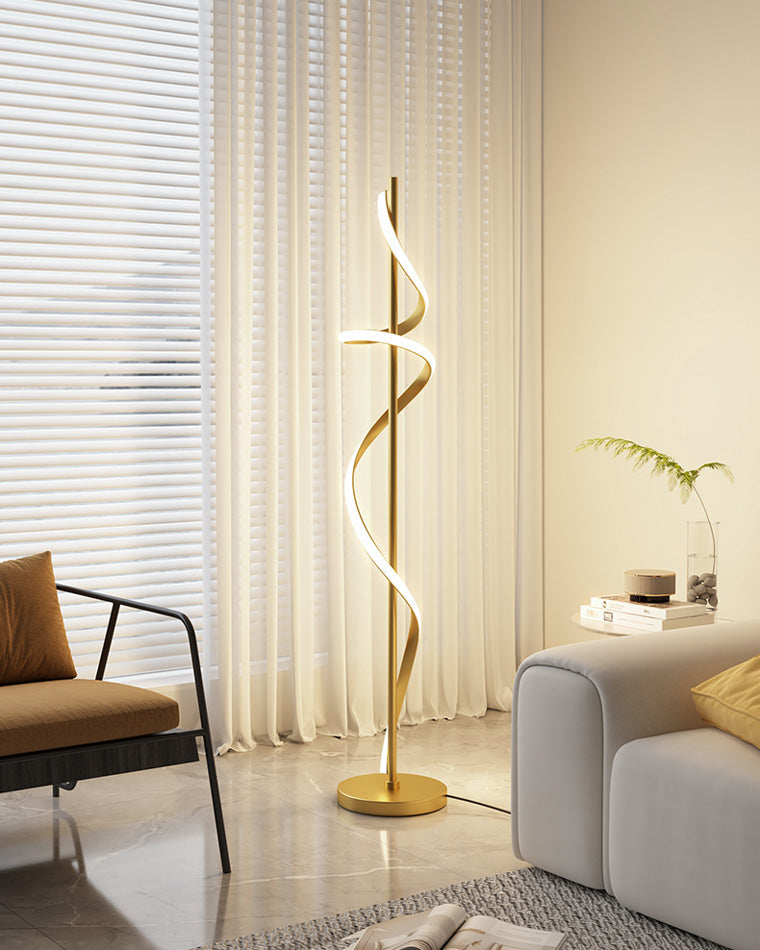 Olverai Dimmable Spiral Floor Lamp
