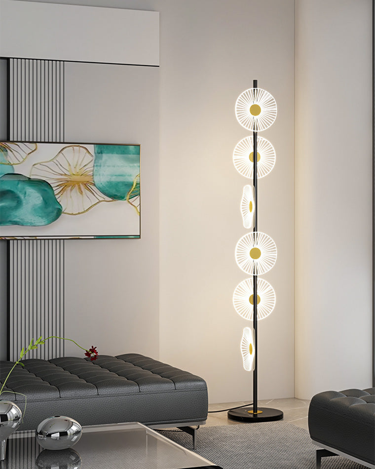 Olverai Multi-light Dimmable Floor Lamp with Remote