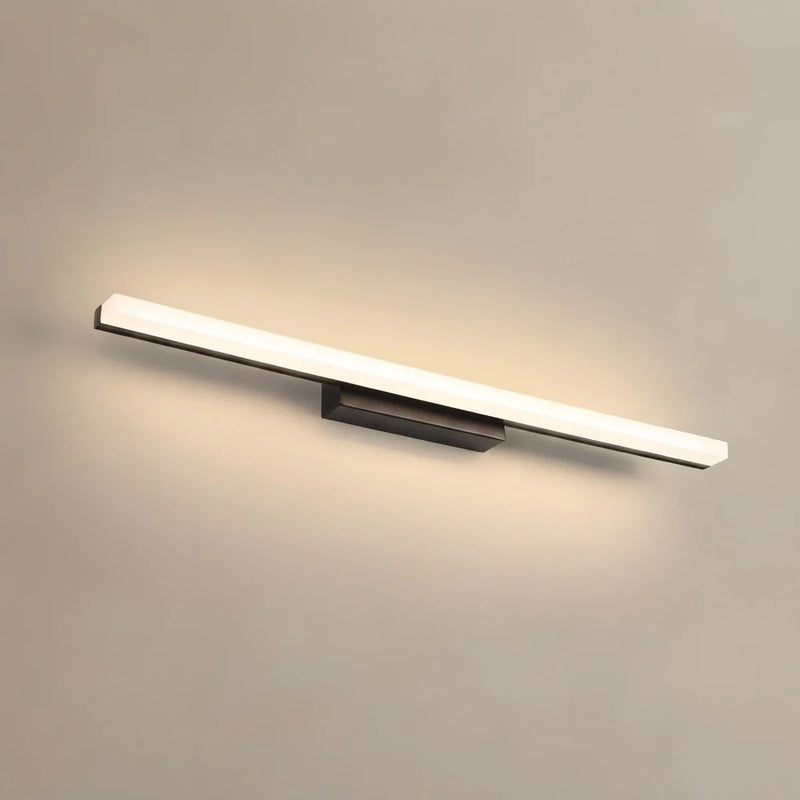 Arcato Minimalist Linear Vanity Wall Lamp – IP44 Metal in Black/Chrome Bathroom