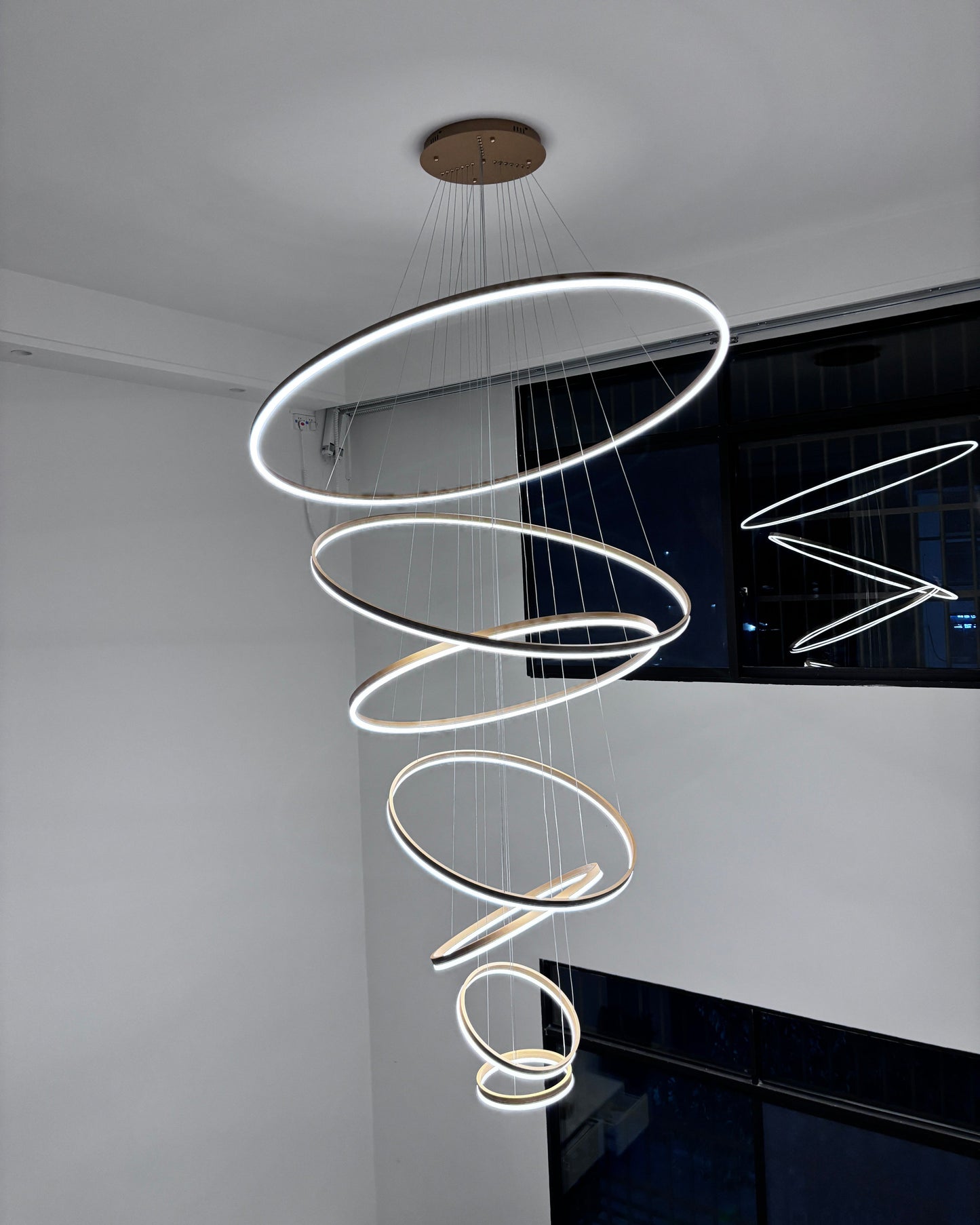 Olverai Tiered Ring LED Chandelier