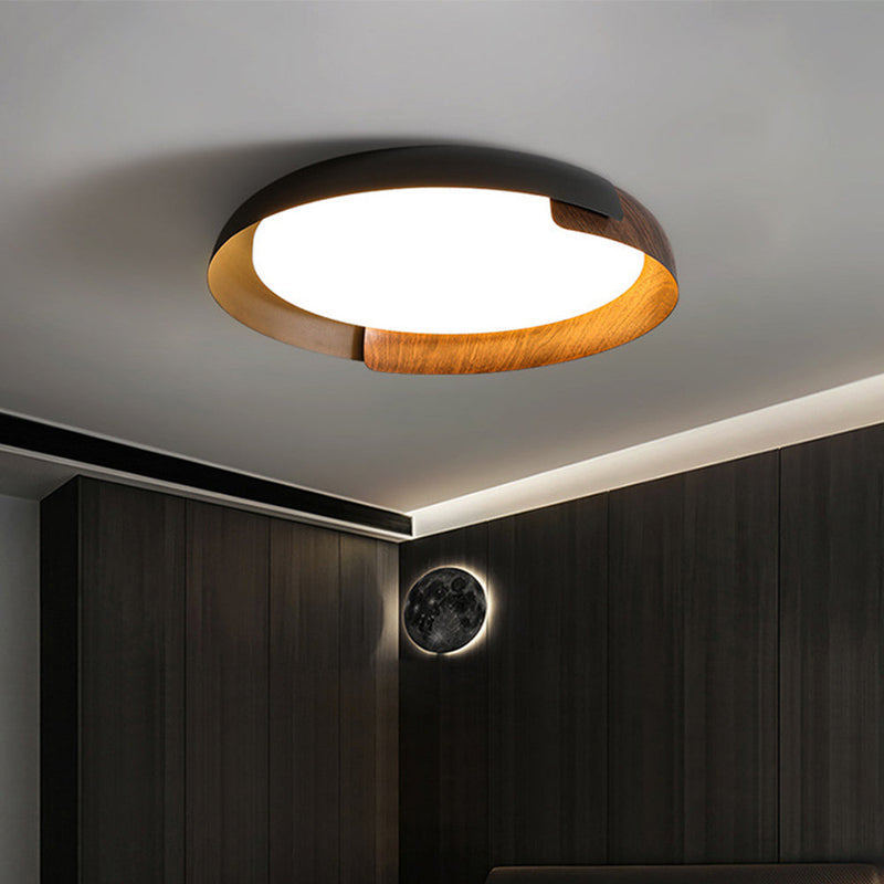 Olverai Walnut Grain Round Ceiling Light