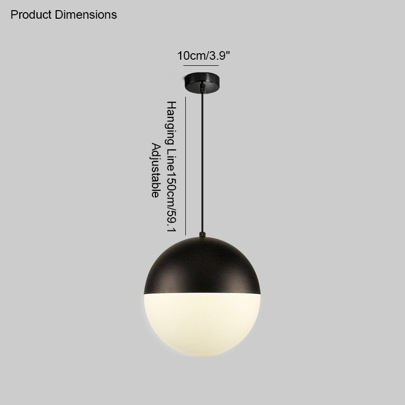 Olverai Prismatic/Milk Glass Globe Pendant Light