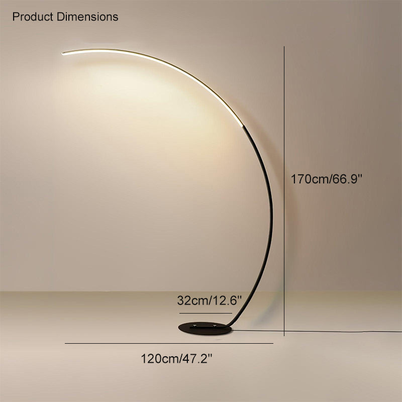 Olverai Crescent Arc LED Floor Lamp