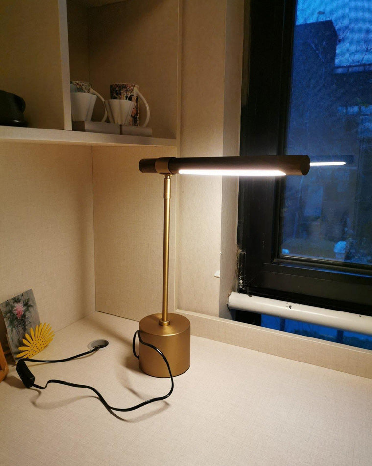 Olverai Walnut-lookalike Cantilever Table Lamp