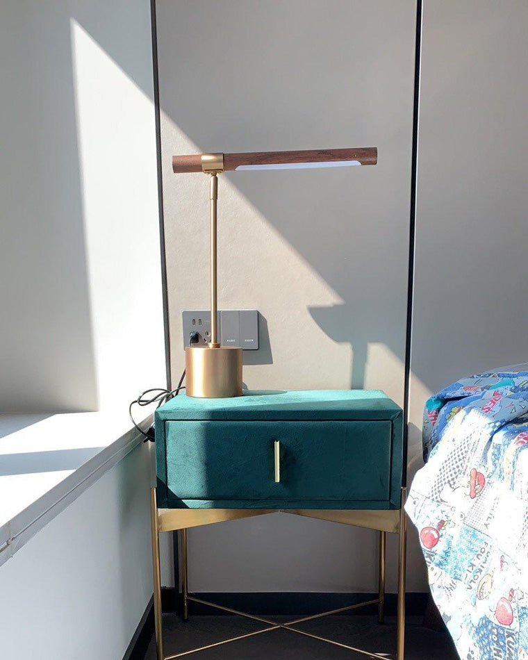 Olverai Walnut-lookalike Cantilever Table Lamp