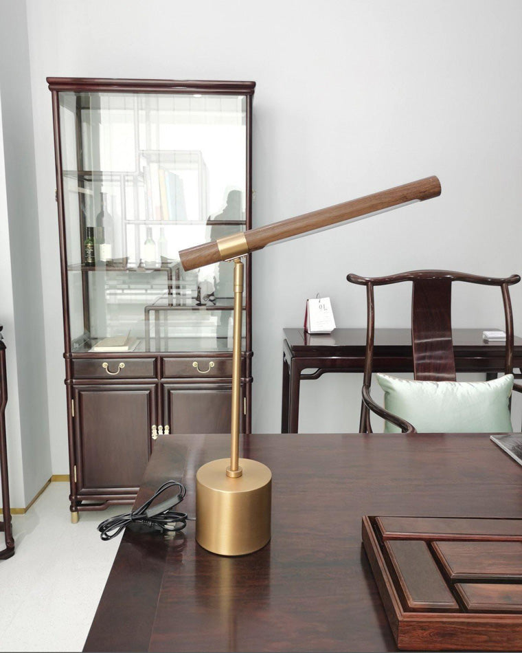 Olverai Walnut-lookalike Cantilever Table Lamp