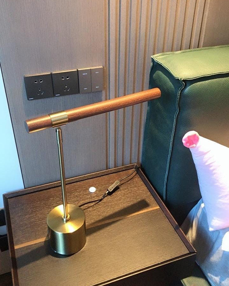 Olverai Walnut-lookalike Cantilever Table Lamp