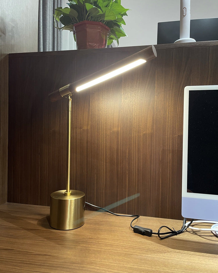 Olverai Walnut-lookalike Cantilever Table Lamp