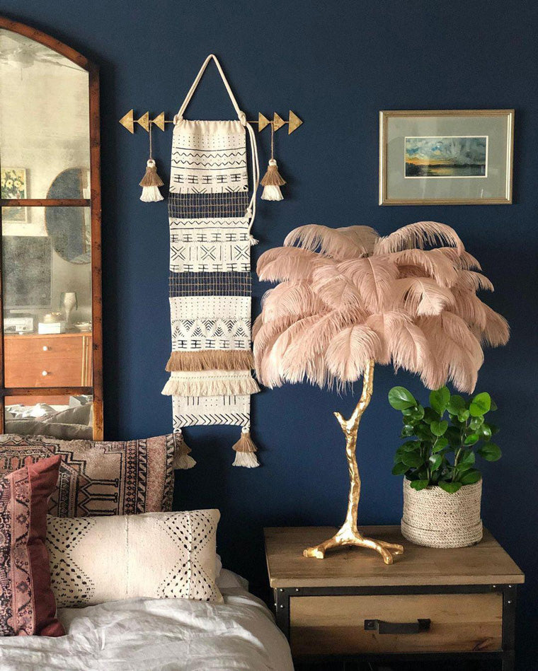 Olverai Feather Palm Tree Table Lamp