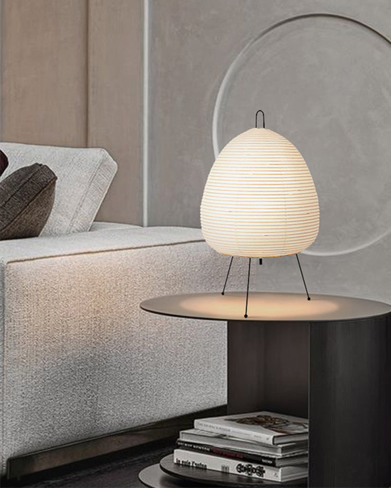Olverai Japanese Tripod Paper Lantern Table Lamp