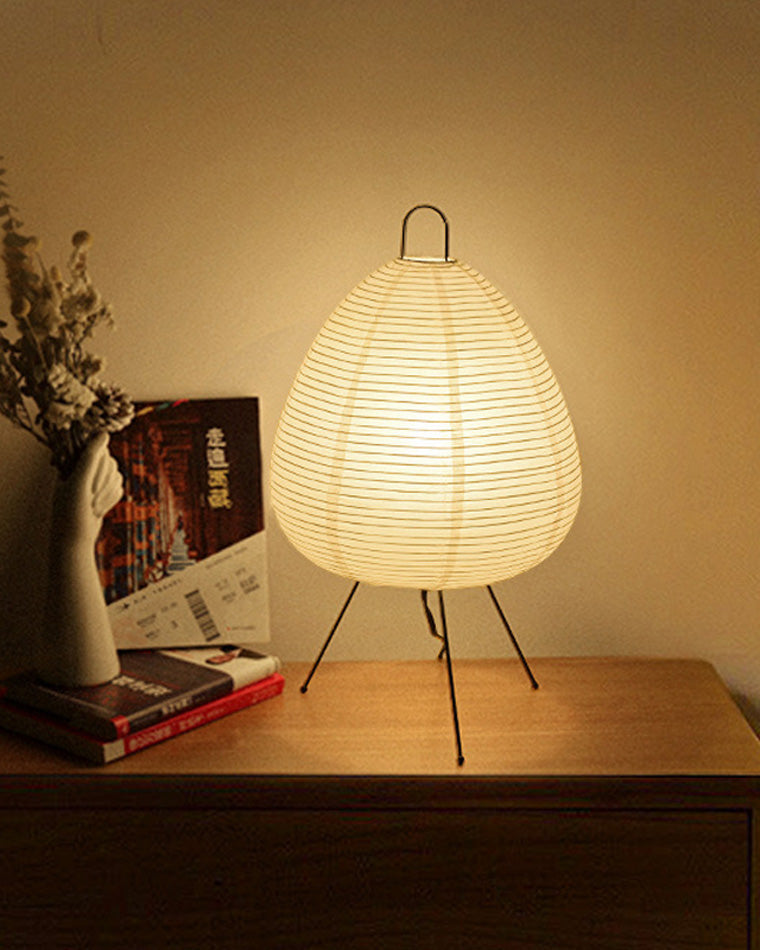 Olverai Japanese Tripod Paper Lantern Table Lamp